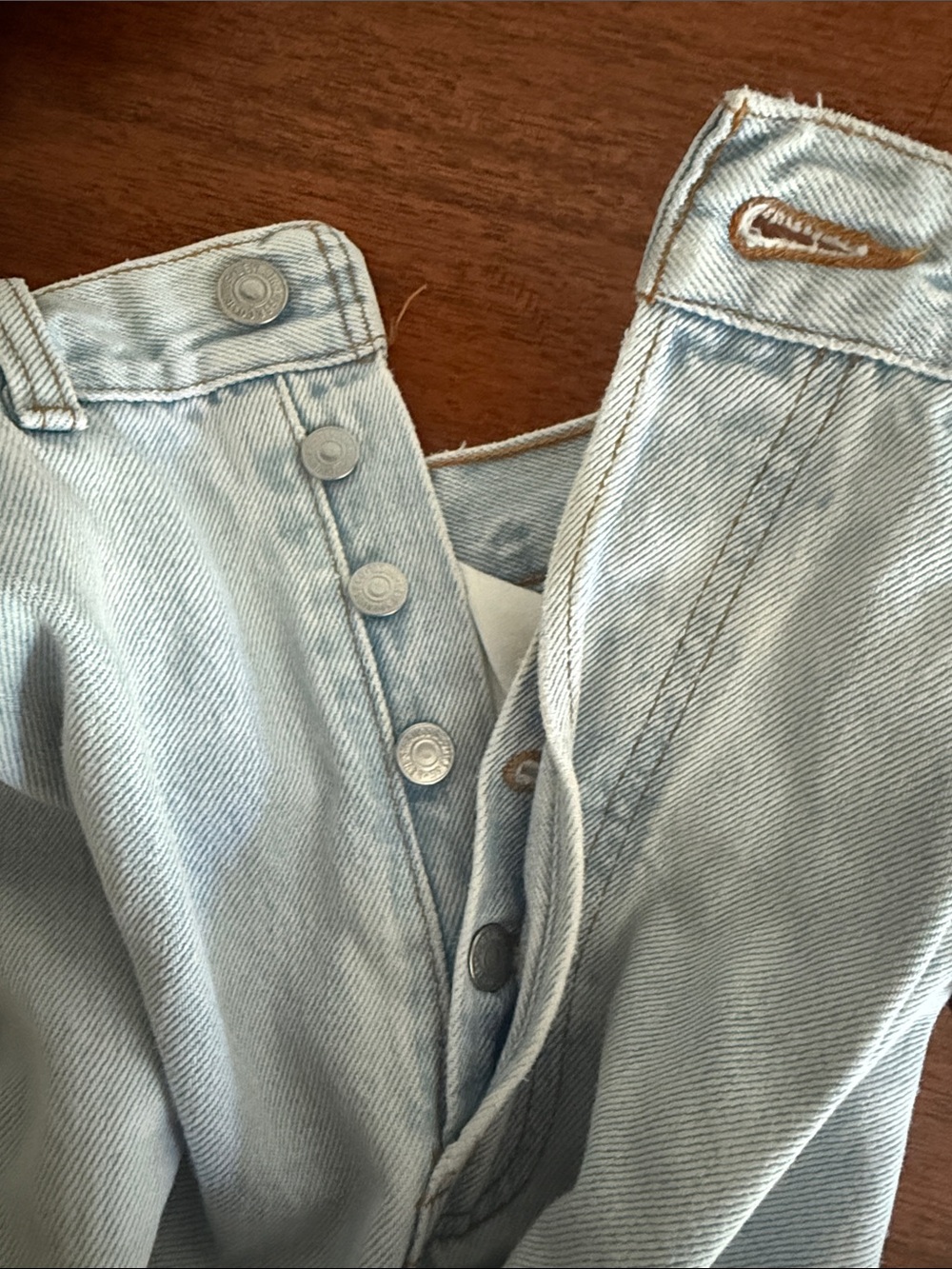 Levi’s vintage 80s made in USA 501 straight leg light wash denim jeans - Picture 11 of 13